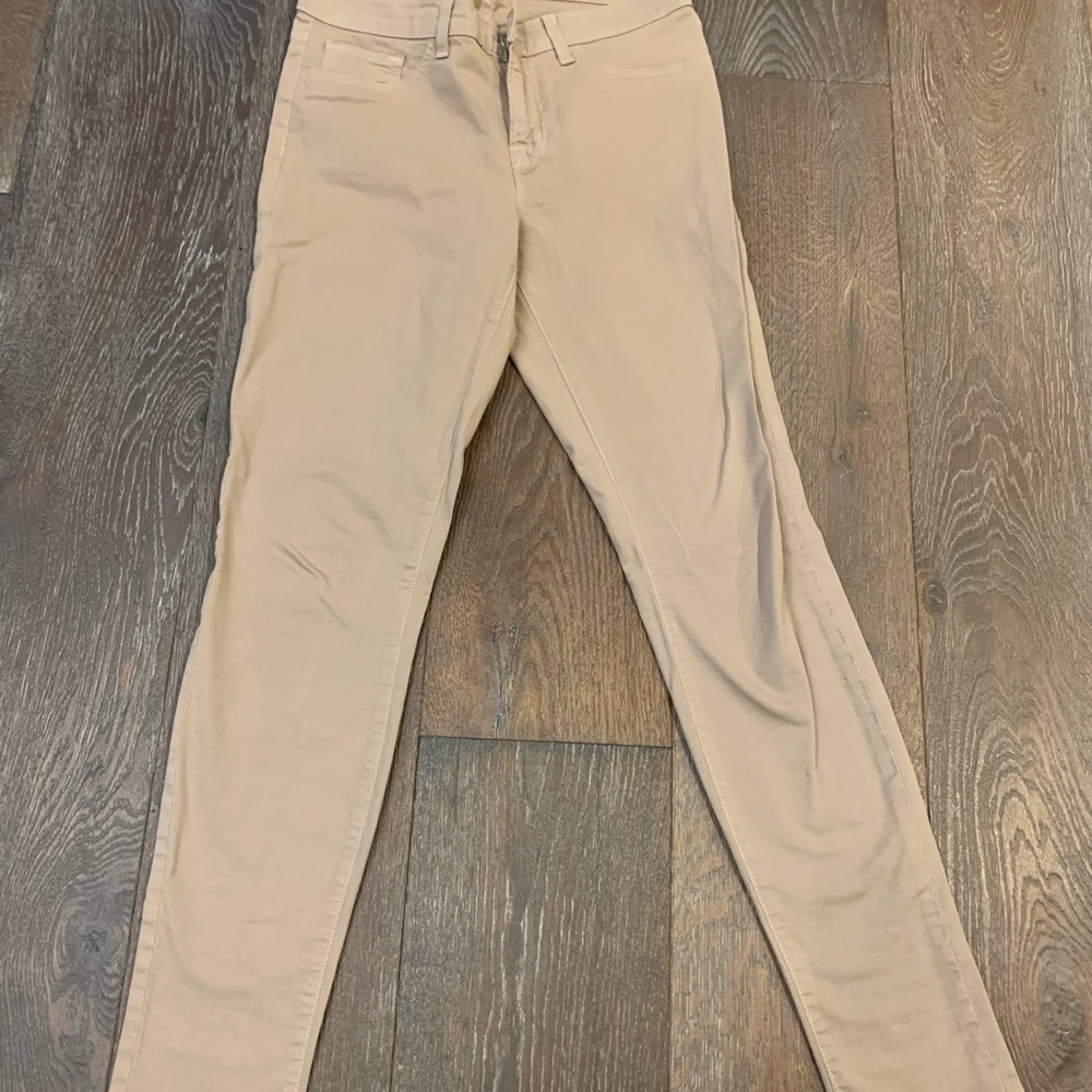 Khaki skinny leg jeans
